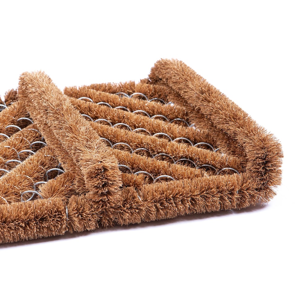 image 1 of Nicola Spring Natural Coir Scraper Door Mat - 35cm x 30cm