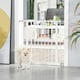 image 7 of PawHut 74-80cm Adjustable Metal Pet Gate Safety Barrier w/ Auto-Close Door White