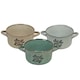 image 4 of Stoneware Soup Bowls With Handles | Green | Green & Set of 3 | 3