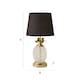image 7 of ValueLights Contemporary Pineapple Design Gold And Clear Table Lamp With Black Shade