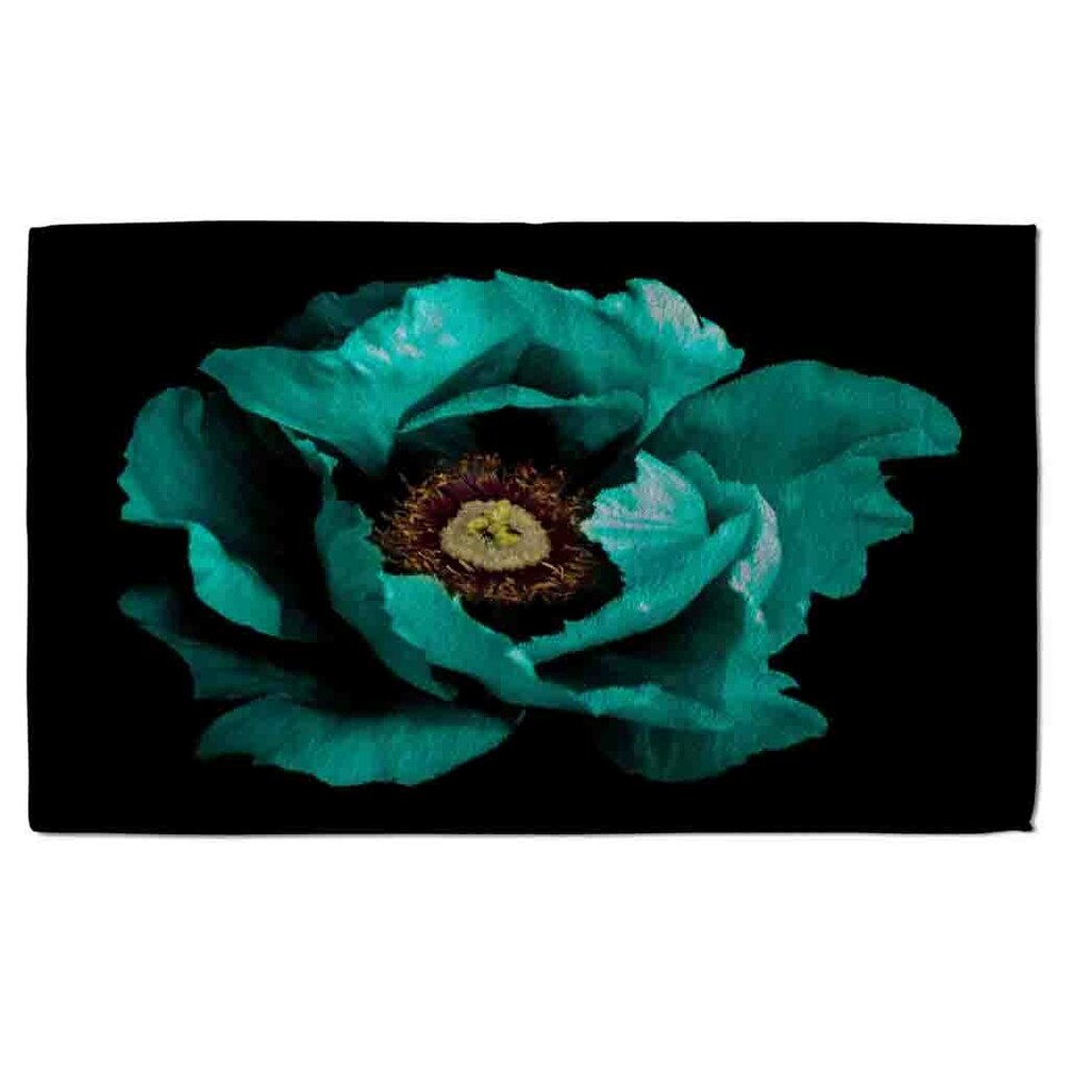 image 1 of Cyan Peony Flower (Kitchen Towel)
