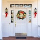 image 2 of Living and Home Christmas Artificial Wreath with Bells Bow Knots- 30cm