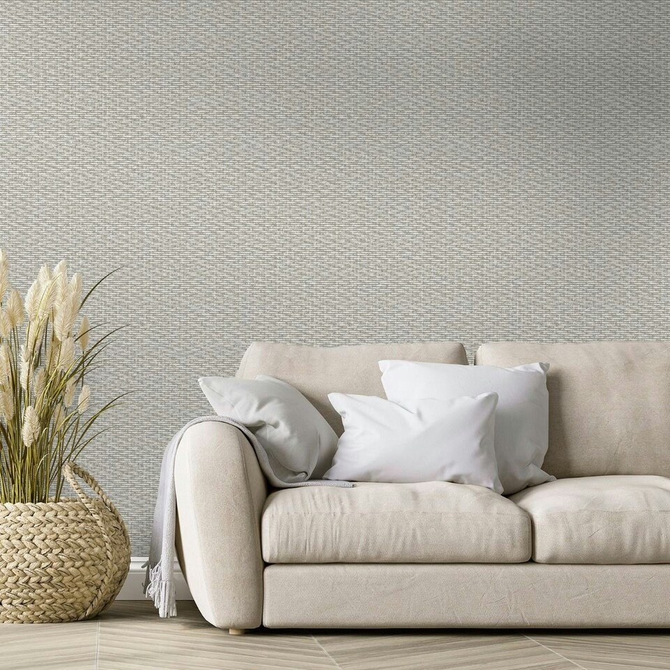image 1 of Holden Décor Weave Twill Wallpaper - Grey - 10m x 53cm Grey