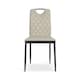 image 9 of Set Of 2 Monza Fabric Dining Chair Modern Padded Seat Metal Legs Kitchen | Grey | Charcoal | One Size