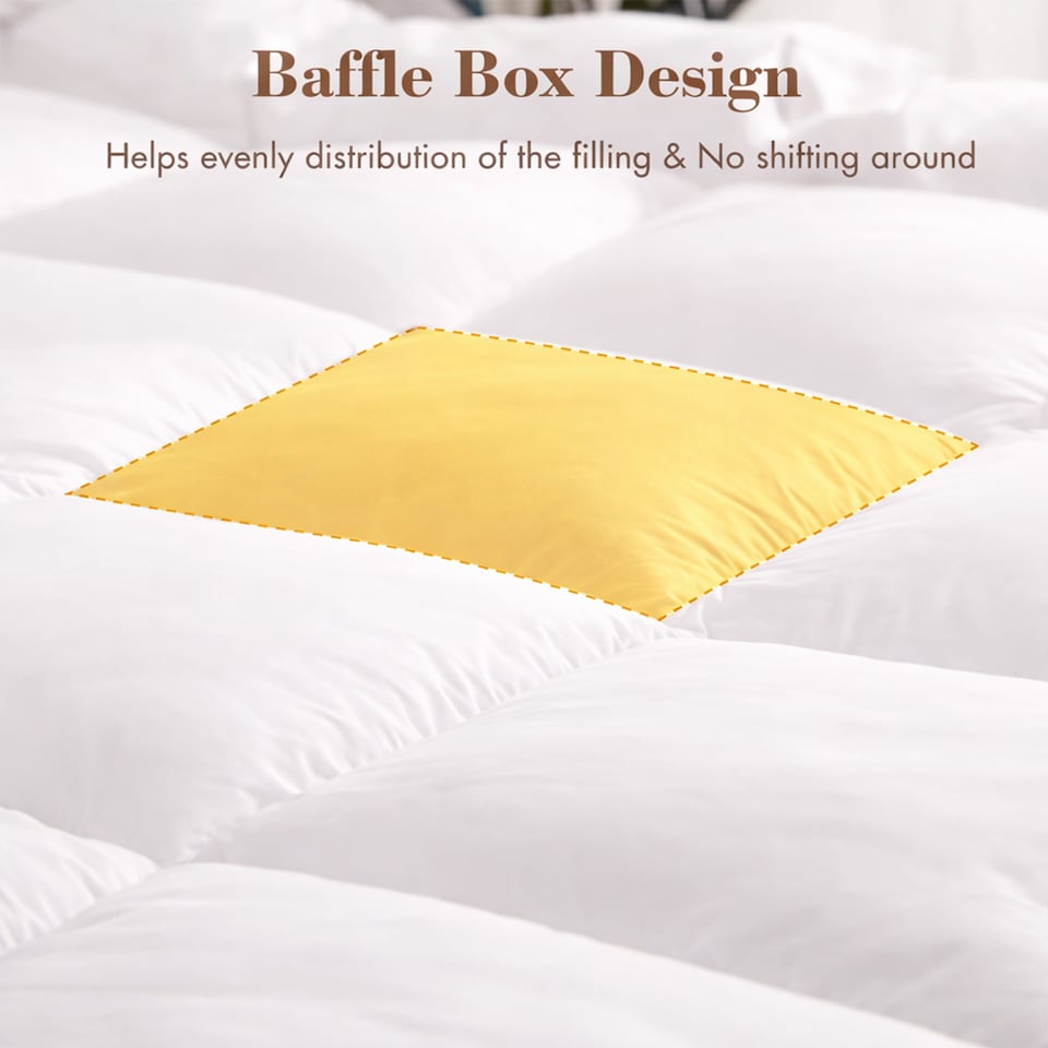 image 1 of Luxury Plush 4 Inch Mattress Topper Soft Comfort Layer