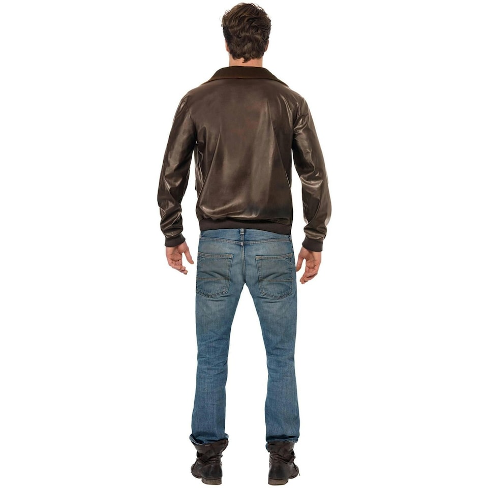 image 1 of Top Gun Unisex Adult Costume Jacket - Brown - M | Multi | M