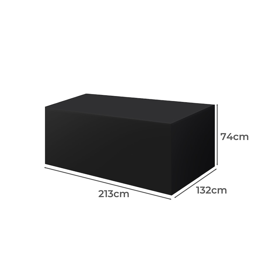 image 1 of Marlow Outdoor Furniture Cover Garden Patio Waterproof Rain UV Protector | Black | 213cm