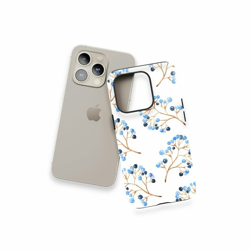 image 1 of Wild Berries Phone Case | Blue | iPhone 13 Pro Max
Tough