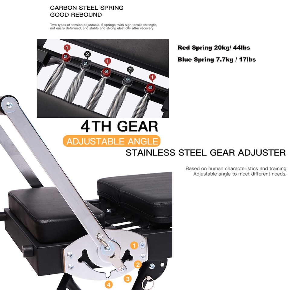 image 1 of Gr8 Home Pilates Reformer Stretch Machine Folding Home Gym Equipment Body Sculpting Board