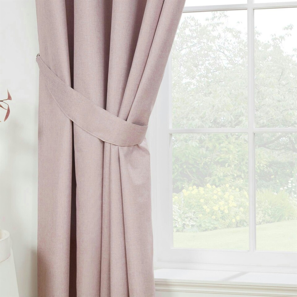 image 1 of Eclipse Pencil Pleat Blackout Curtains - Pink - 168cm x 137cm