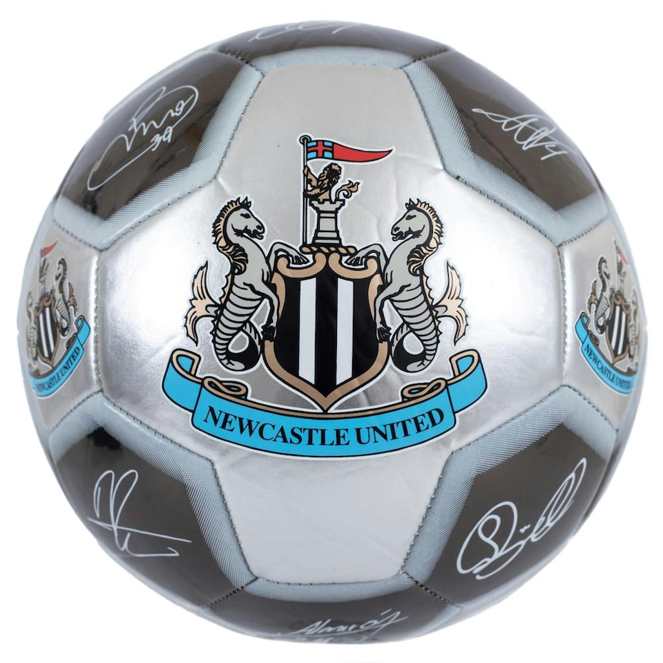 image 1 of Newcastle United FC Signature 26 Panel Football - Silver/Grey/Black - 5