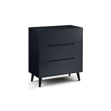 Retro Anthracite Chest - 3 Drawers