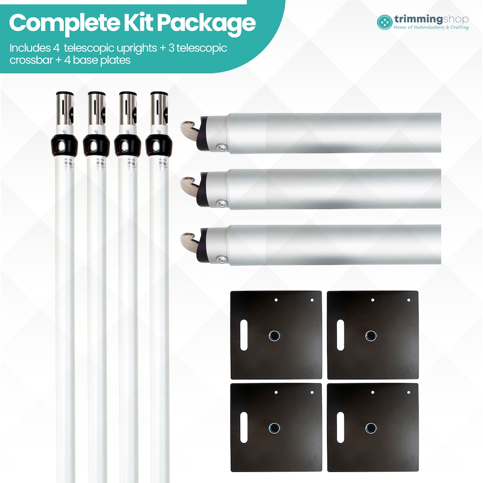 image 1 of Portable Pipe & Drape Frame, Backdrop Stand Set for Weddings - 3m x 9m