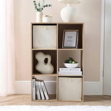 OHS 2 Pack Folding Storage Cubes Soft Matte Velvet Collapsible Home Modern Storage Organiser Space Saving Square Ottoman Boxes Cream | Natural