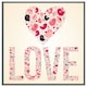 image 1 of Love hearts (Picutre Frame) Grey | XL