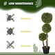 image 6 of HOMCOM Decorative Artificial Trees Boxwood Ball Topiary Trees in Pot, Fake Plants for Home Indoor Outdoor Decor, 90 cm, Light Green