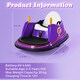 image 2 of COSTWAY Kids Ride-On Bumper Car 6V Electric Purple