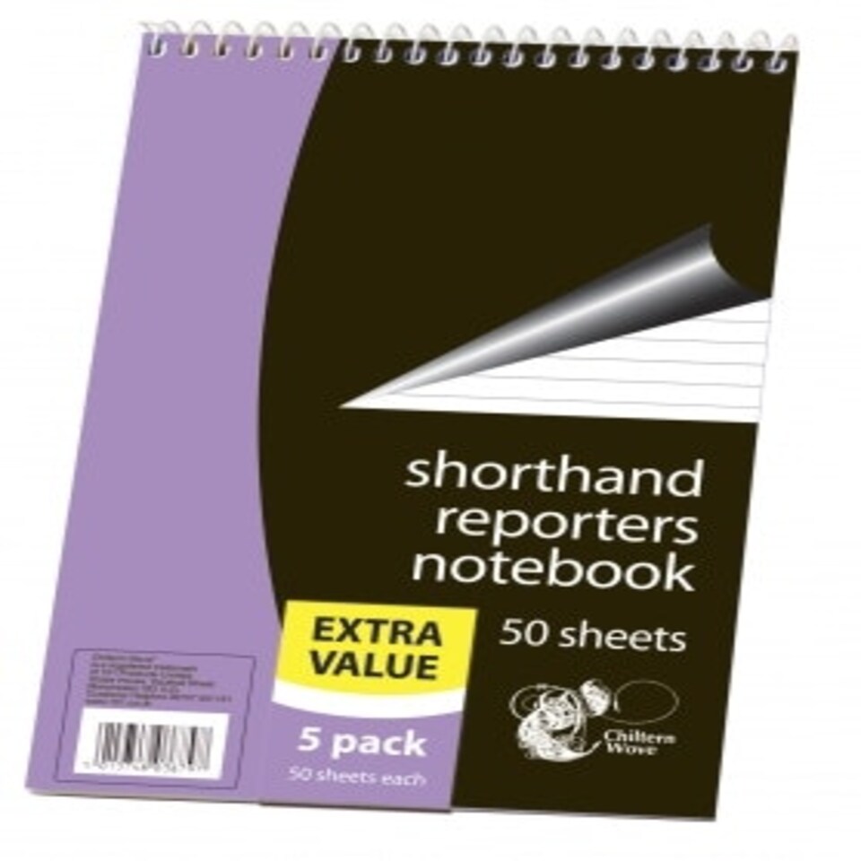 image 1 of 5 Pack Of Shorthand Reporters Notebooks 50 Sheets Per Book Lined School Office