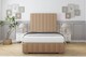 image 1 of Sloomy Langston Latte Dumfries Bed Frame With Mattress With 50" Upholstered Headboard 4' Small Double
