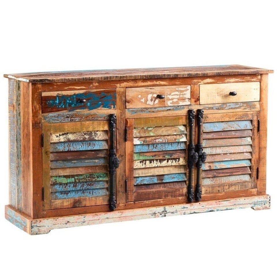 image 1 of Coastal Large Sideboard - Wood - L40 x W140 x H80 cm Brown