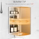 image 8 of HOMCOM Bathroom Corner Wall Mirror Storage Cabinet Cupboard Stainless Steel