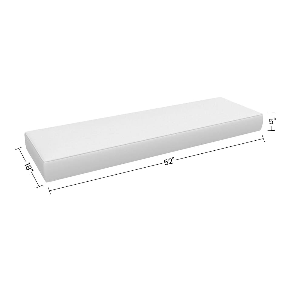 image 1 of Covers&All Sunbrella Outdoor Bench Cushion, Premium 5″ High-Density Foam, Water-Resistant and Patio Seating for Outdoor Bench, 18 in W x 52 in L x