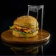 image 2 of Burger Skewer 18/8 Stainless Steel with Wooden Plate 20cm Diameter