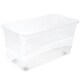 image 3 of Keeeper Crystal Box 83 Litre with Lid and Caster Wheels - Transparent