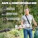 image 8 of Outsunny Cordless Pole Chainsaw, 1.94m/2.56m Electric Chainsaw | Black | Black | 194-256L x 13W x 19H cm