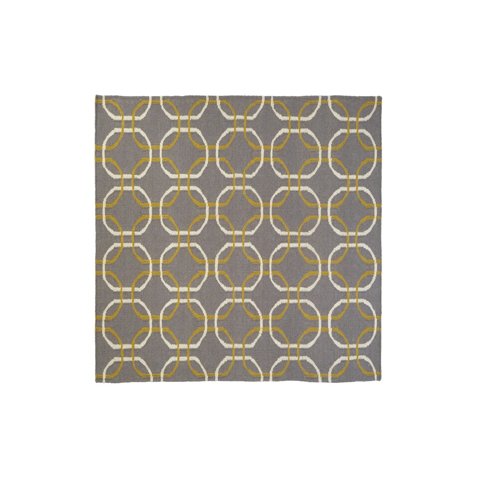 image 1 of Interiors by Premier Grey White and Green Rug Multi