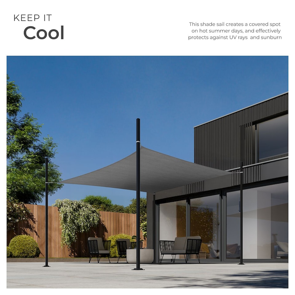 image 1 of Sun Sail Sonny, UV Protected, Water-Resistant and Anti-Tear | Grey | grey | 2 x 4 m | 1