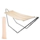 image 1 of Harbour Housewares Garden Spreader Bar Hammock with Stand - Natural