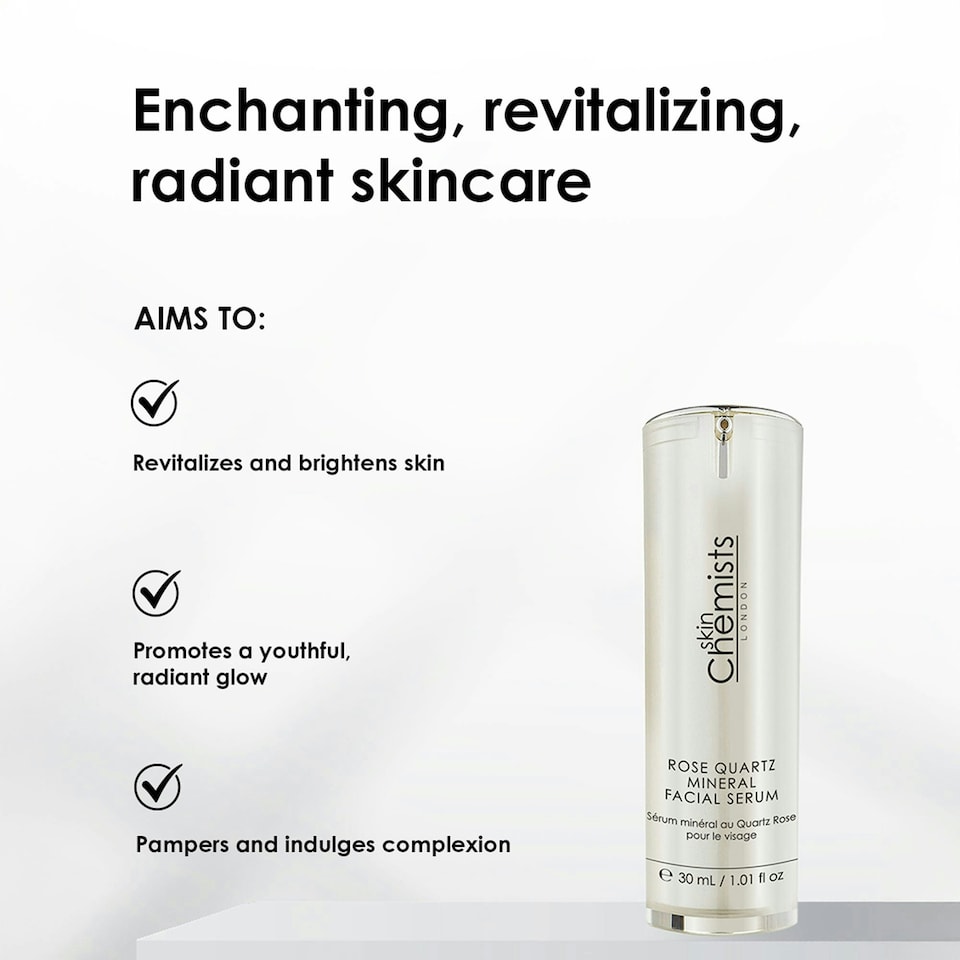 image 1 of skinChemists Rose Quartz Mineral Facial Serum 30ml