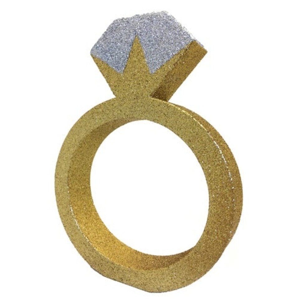 Engagement Ring Glitter Table Decoration 20cm