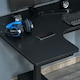 image 8 of HOMCOM L-Shaped Gaming Desk, Computer Corner Desk, Home Office Workstation with Cable Management, 145 x 81 x 76cm, Black, Left