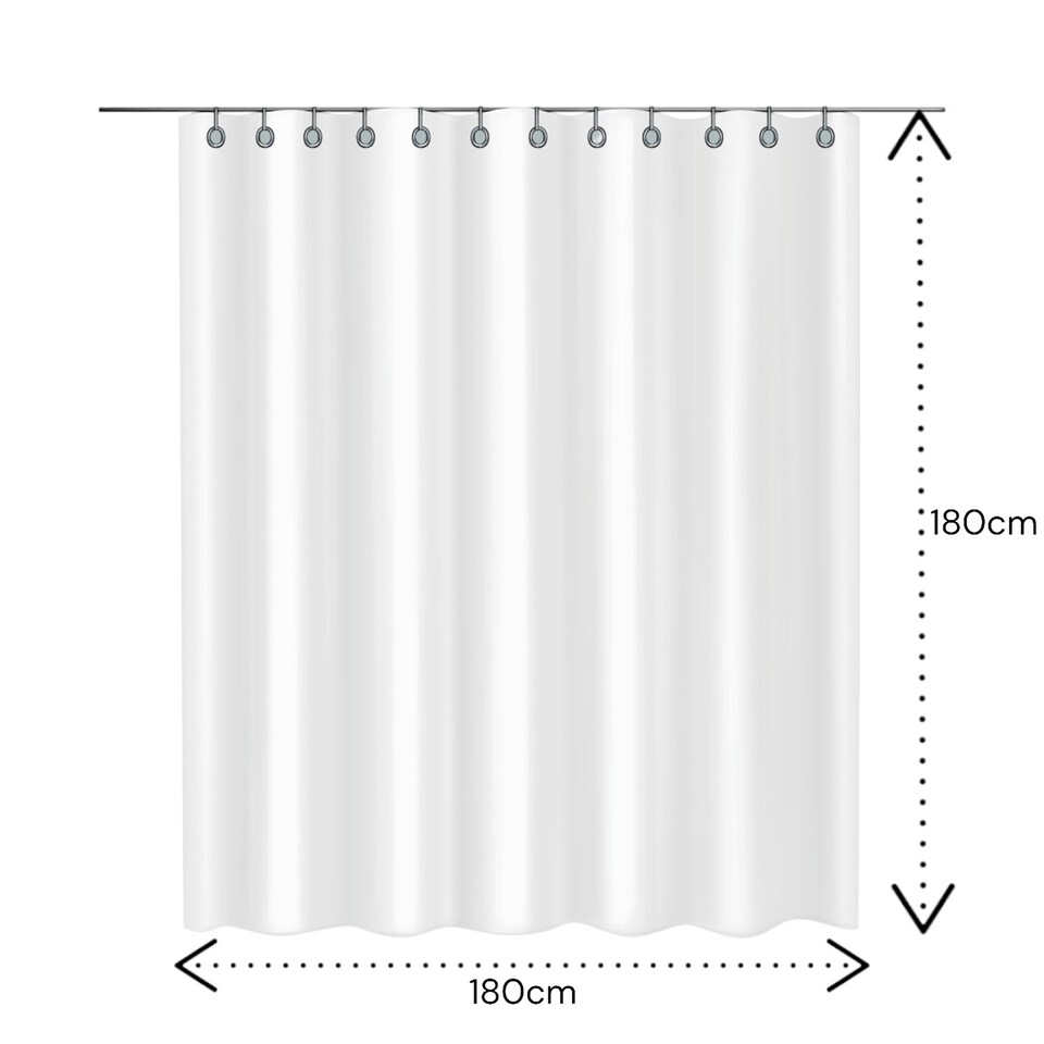 image 1 of Showerdrape Bouquet White Floral Shower Curtain