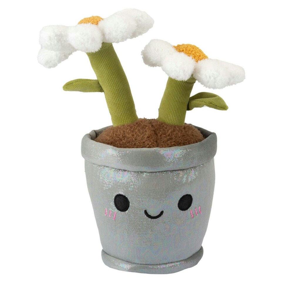 image 1 of Flowerpot Soft Toy Cute Plushie Huggable Cuddly Stuffed Toy Gift 30cm White