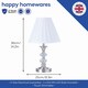 image 5 of Contemporary Satin Nickel Power Saving and Eco Friendly LED Touch Table Lamp | Silver | Satin Nickel | 1