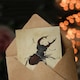 image 3 of Albrecht Durer Art Card Stag Beetle Nature Study Painting
