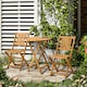 image 2 of Outsunny Folding Patio Bistro Set of 3 Dining Table Set with 2 Foldable Chairs