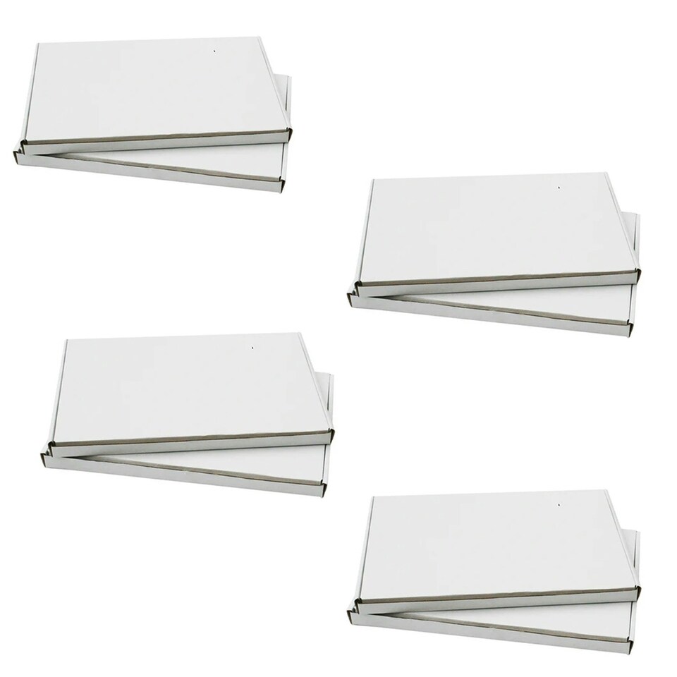 image 1 of 100 x White Small Single Wall Die Cut Packing Shipping Boxes C6 White