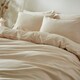 image 6 of Touch Of Linen - Creamy Almond - Duvet Cover Set (Includes 2 Pillowcases - 1 For Single) Cream | Creamy Almond | Double
