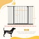 image 5 of PawHut Pressure Fitted Pet Dog Safety Gate Metal Fence, Black