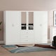 image 7 of Vida Designs Riano 6 Door 3 Drawer XX-Large Mirrored Wardrobe, White