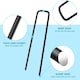 image 2 of Weed Control Membrane Pegs100 pc  6''/150mm U-shaped multi-purpose steel Garden Securing Pegs Black