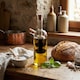 image 3 of 2 In 1 Glass Olive Oil And Vinegar Cruet Dispenser Bottle Dual Chamber