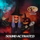 image 4 of Outsunny Voice Activated Halloween Animatronics Standing Witch & Skull Staff