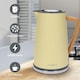 image 2 of Nedis 1.7L Soft Touch Jug Kettle with Wood Effect Handle, Overheat Protection, Removeable Filter, 2.2KW - Matte Soft Yellow
