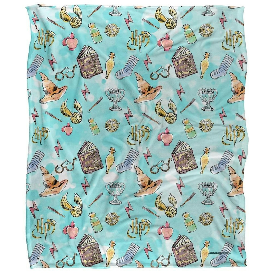 Harry Potter Doodles Blanket - Multicoloured - One Size