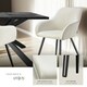 image 4 of Dining Chair Marilyn - corduroy look, upholstered, armchair, continuous backrest - per piece Cream | Cream/Black